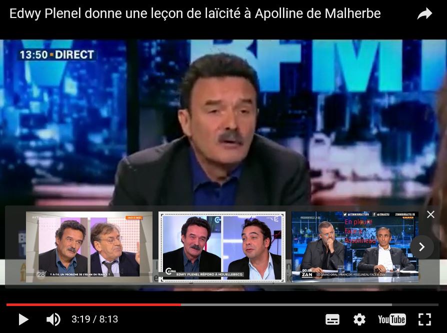 « Une leçon de Laîcité par Edwy Plenel »