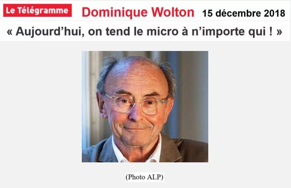 L’analyse d’un sage, « Dominique Wolton »