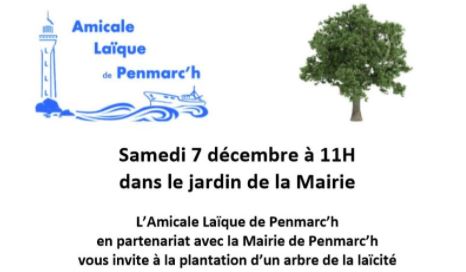 Plantation de l’arbre de la Laïcité par l’Amicale Laïque de Penmarc’h en partenariat avec la mairie.