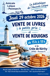 Ventes de livres le Jeudi 29 octobre 2026